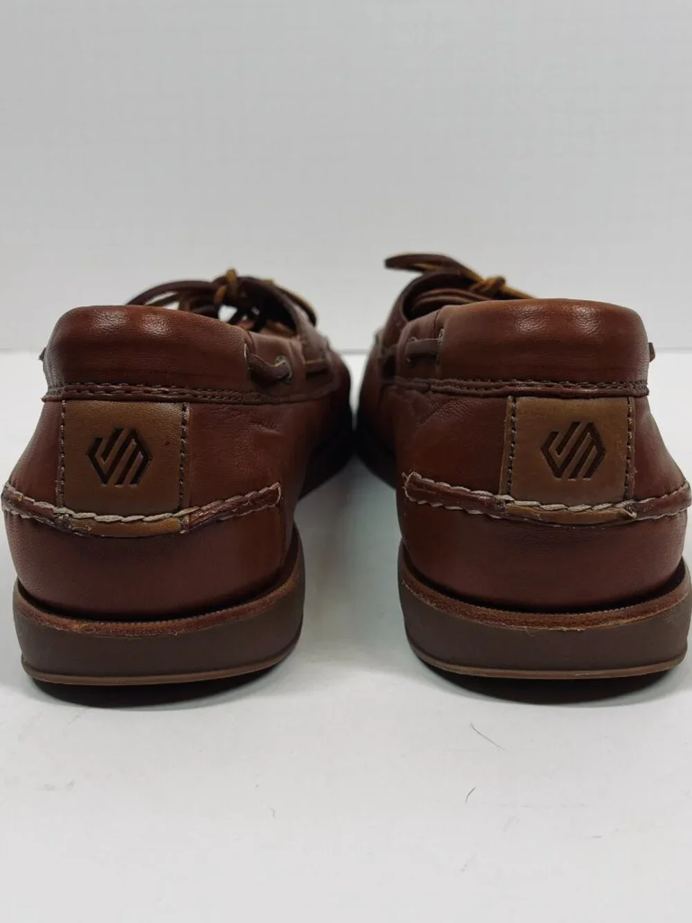 NWOB Johnston & Murphy Men's Tan Monaco 2-Eye Sheepskin Boat Shoe Size 13 M
